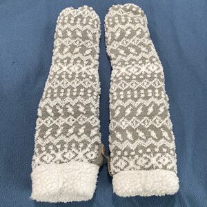 Jane and Bleeker fuzzy high socks. Never worn. Size M/L